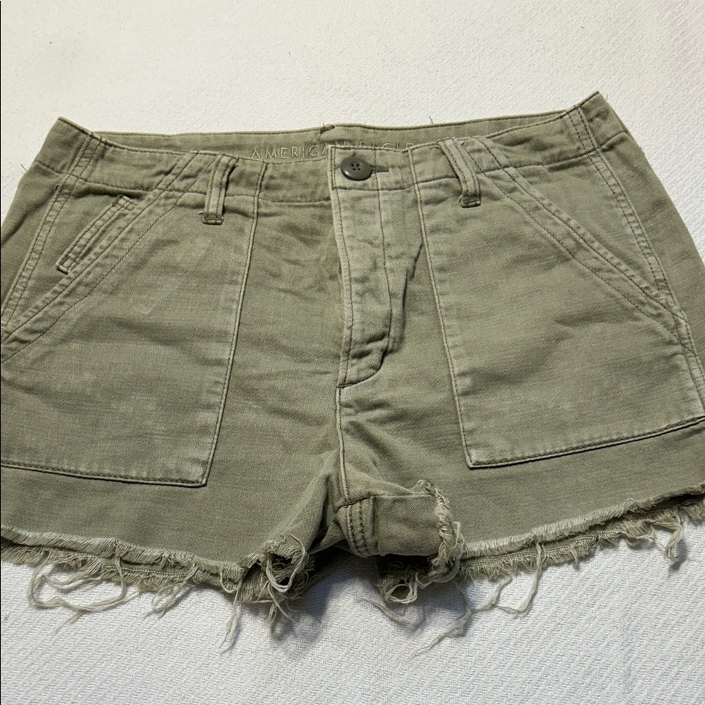 Khaki Women Cargo Shorts
